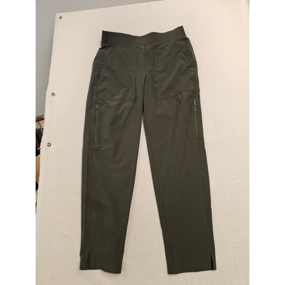 Athleta Headlands Hybrid Cargo II Pants Olive Green Size 4 Hiking Travel Tapered